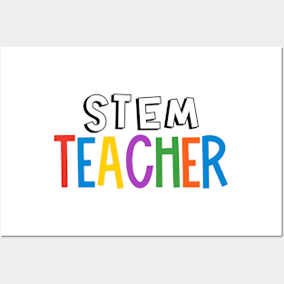 Rainbow STEM Teacher Posters and Art